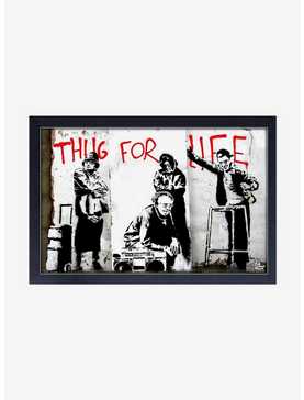 Banksy Thug Pensioners Framed Wood Wall Art, , hi-res