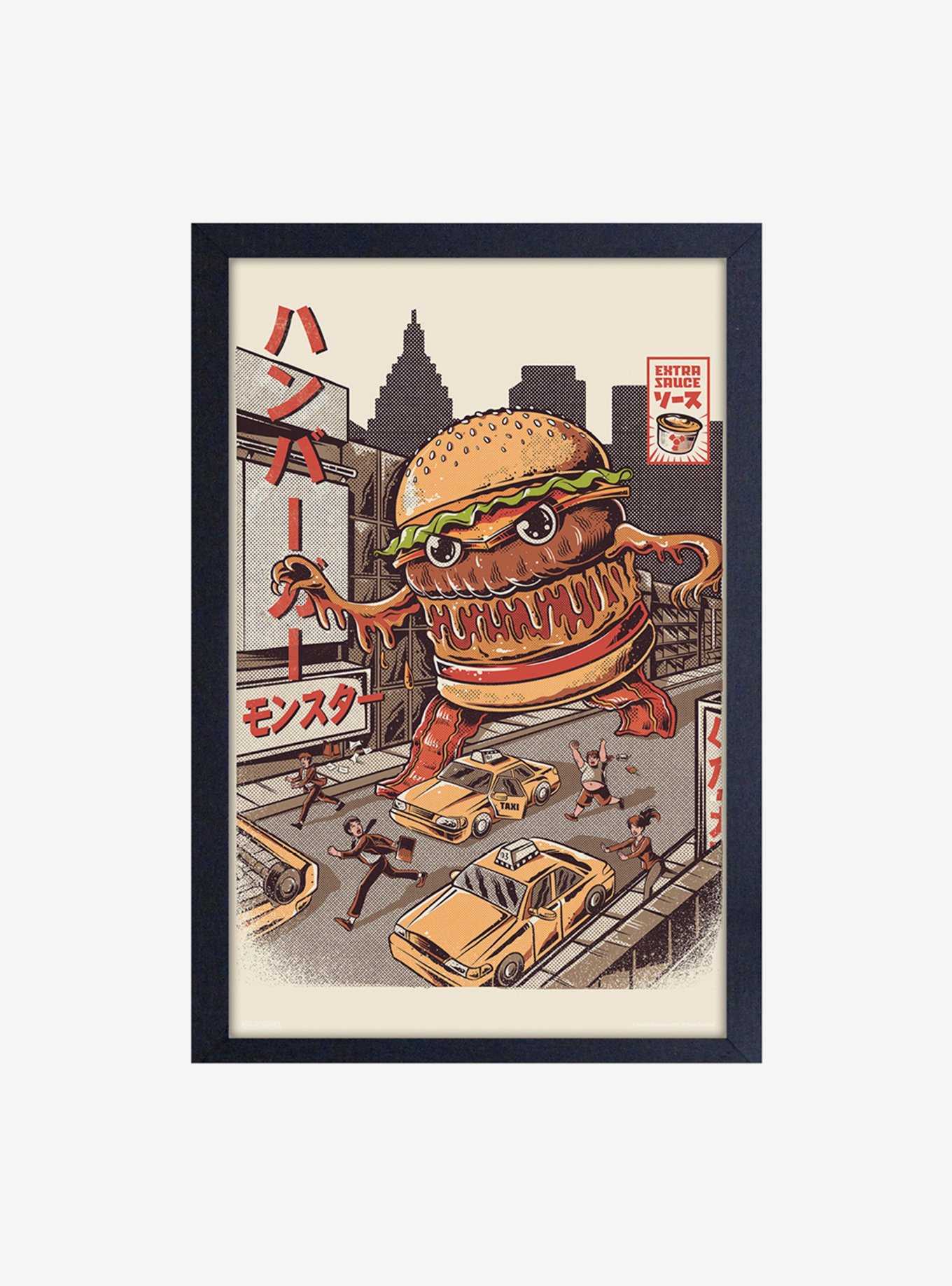 Illustrata Burgerzilla Framed Wood Wall Art, , hi-res