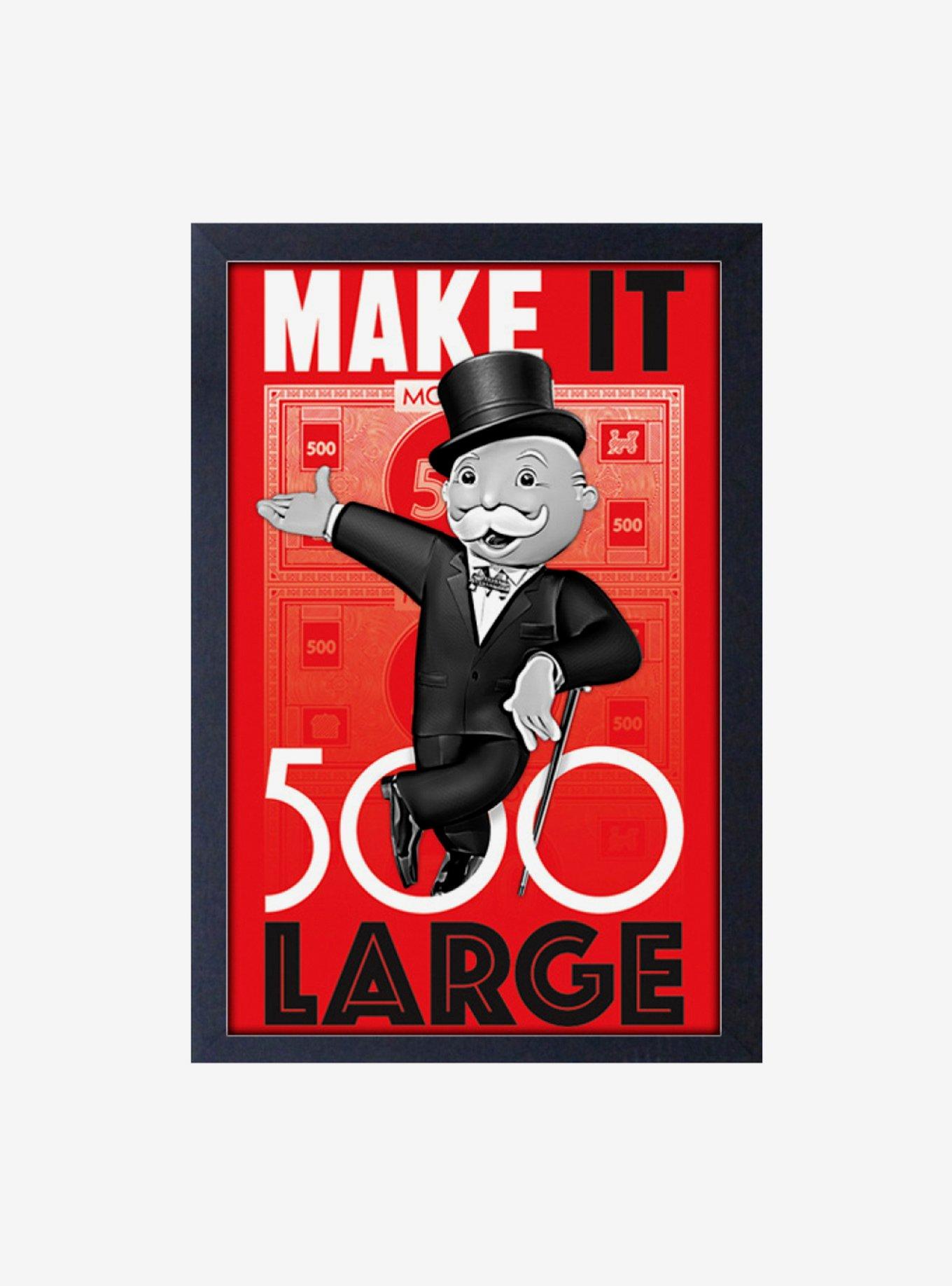 Monopoly 500 Large Framed Wood Wall Art, , hi-res