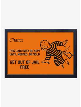 Monopoly Chance Jail Free Framed Wood Wall Art, , hi-res