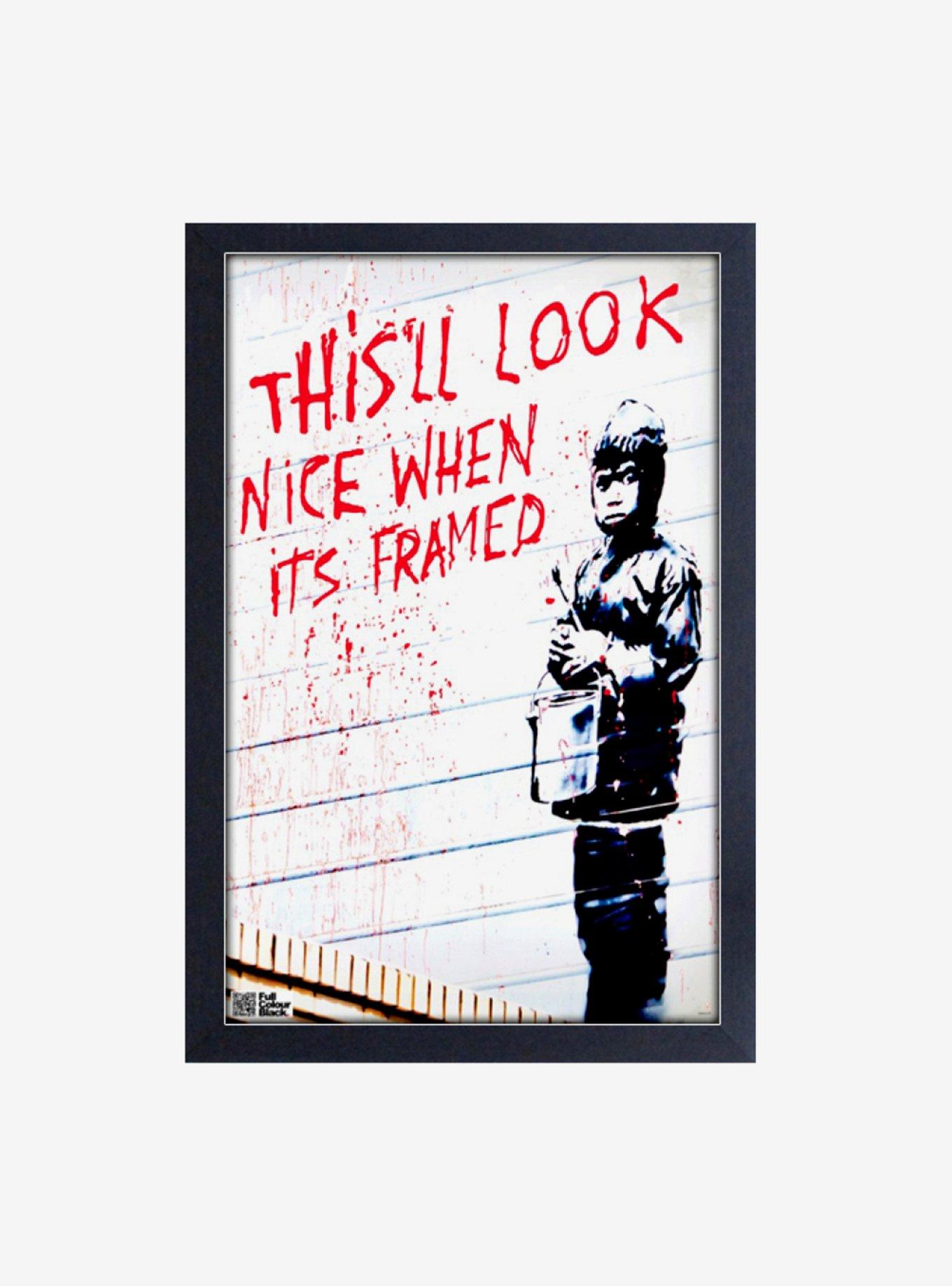 Banksy Framed Wood Wall Art, , hi-res