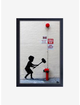 Banksy Hammer Boy Framed Wood Wall Art, , hi-res