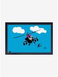Banksy Helicopters Framed Wood Wall Art, , hi-res