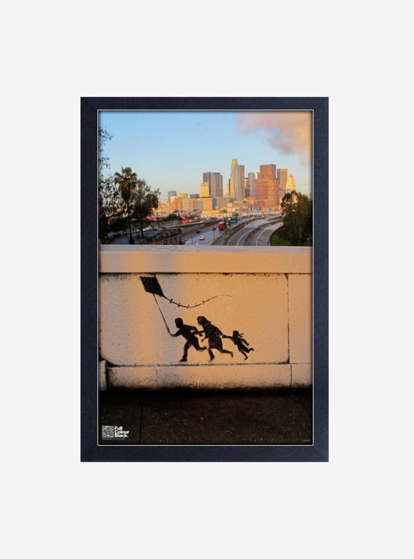 Banksy Kite Family Framed Wood Wall Art, , hi-res