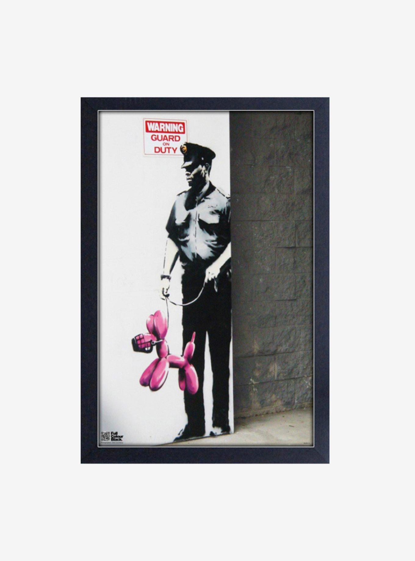 Banksy La Security Guard Framed Wood Wall Art, , hi-res