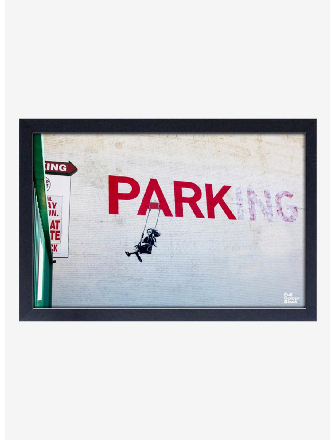 Banksy No Parking Framed Wood Wall Art, , hi-res