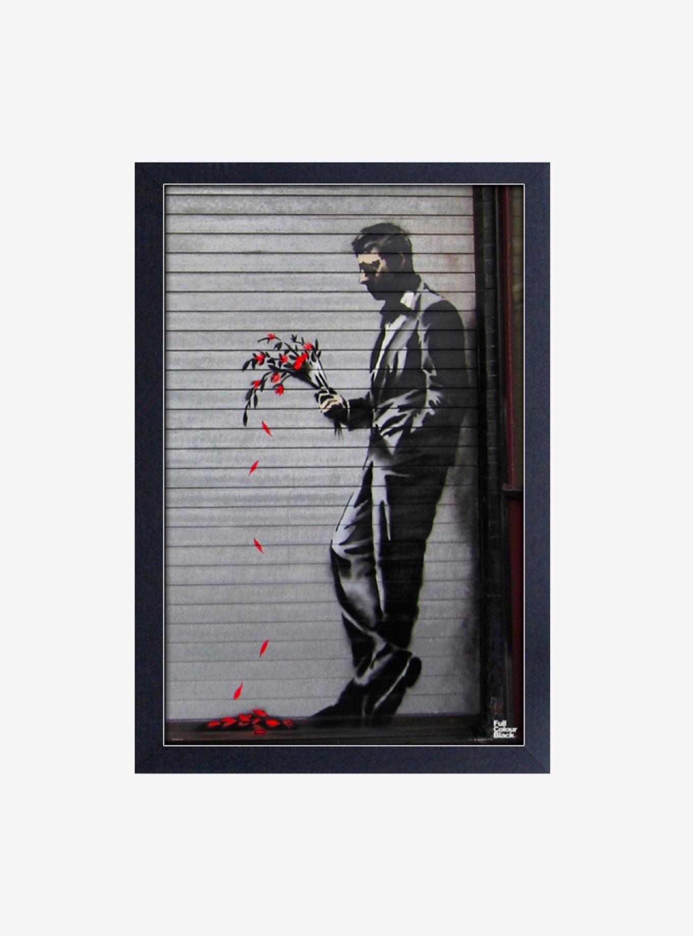 Banksy The Hustler Framed Wood Wall Art, , hi-res