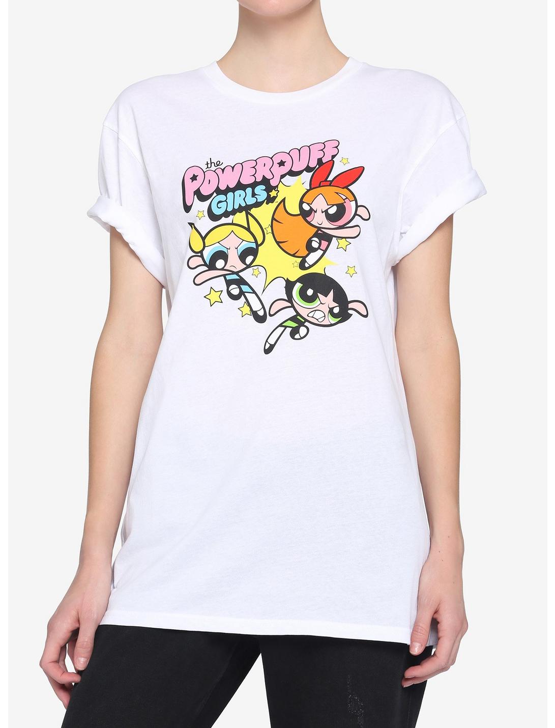 The Powerpuff Girls Trio Boyfriend Fit Girls T-Shirt, MULTI, hi-res