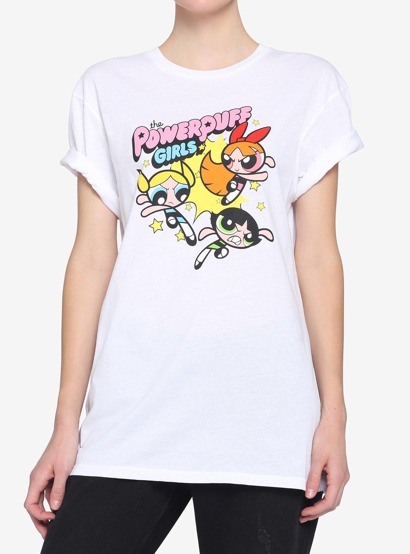 The Powerpuff Girls Trio Boyfriend Fit Girls T-Shirt, MULTI, hi-res