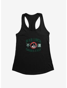 Bad Luck Comes Easy Japanese Text Cat Womens Tank Top, , hi-res
