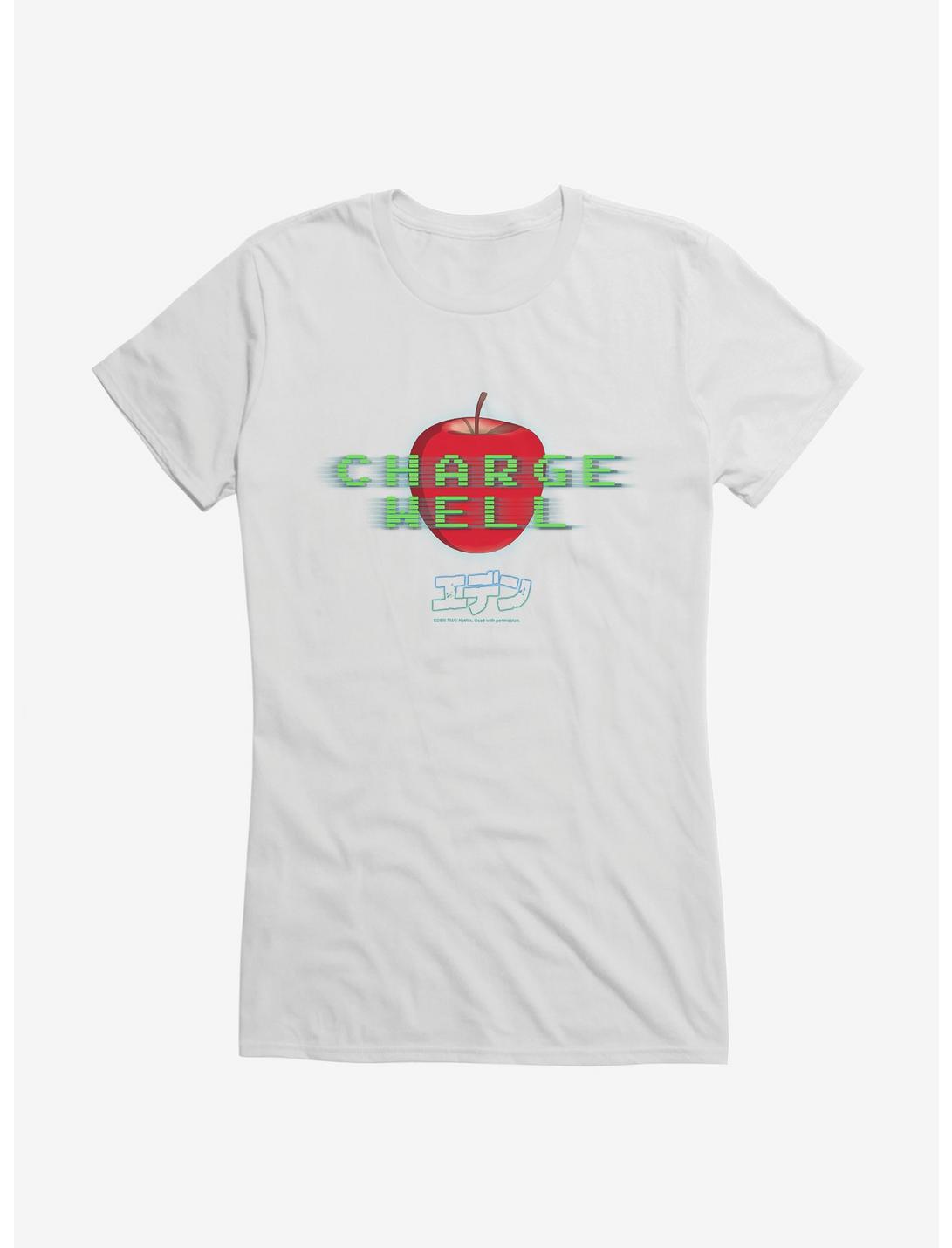 Eden Charge Well Apple Logo Girls T-Shirt, WHITE, hi-res