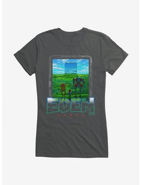 Eden Three Garden Logo Girls T-Shirt, CHARCOAL, hi-res