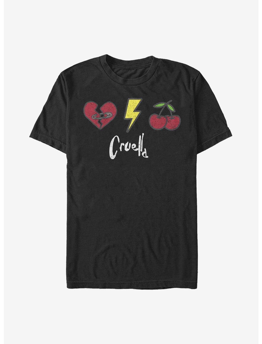 Disney Cruella Icons T-Shirt, BLACK, hi-res