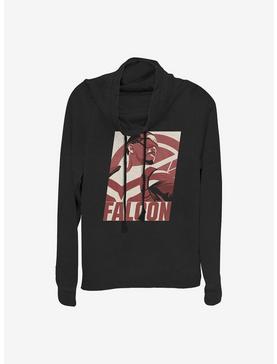 Marvel The Falcon And The Winter Soldier Falcon Poster Cowlneck Long-Sleeve Girls Top, , hi-res
