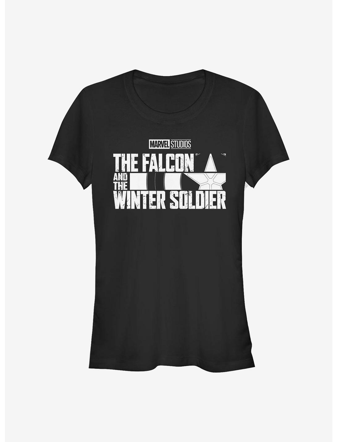 Marvel The Falcon And The Winter Soldier Logo Girls T-Shirt, BLACK, hi-res