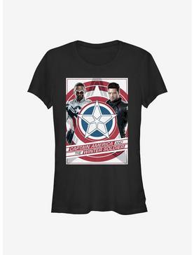 Marvel The Falcon And The Winter Soldier Shield Poster Girls T-Shirt, , hi-res