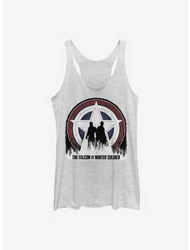 Marvel The Falcon And The Winter Soldier Silhouette Shield Girls Tank, , hi-res