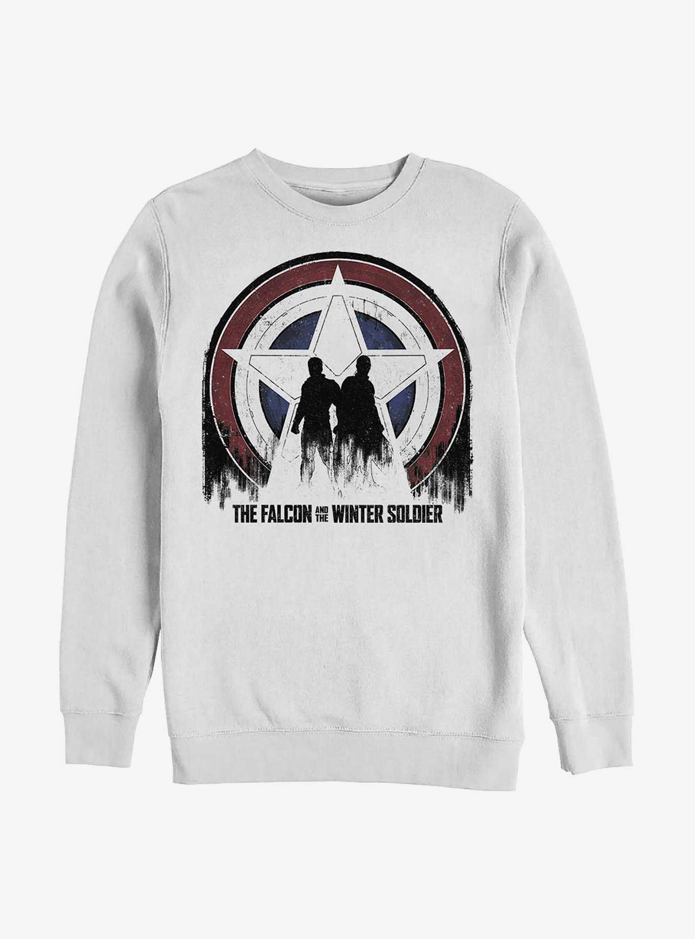 Marvel The Falcon And The Winter Soldier Silhouette Shield Crew Sweatshirt, , hi-res