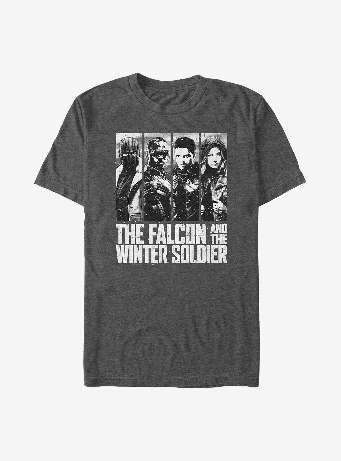 Marvel The Falcon And The Winter Soldier Characters T-Shirt, CHAR HTR, hi-res