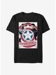 Marvel The Falcon And The Winter Soldier Shield Poster T-Shirt, BLACK, hi-res