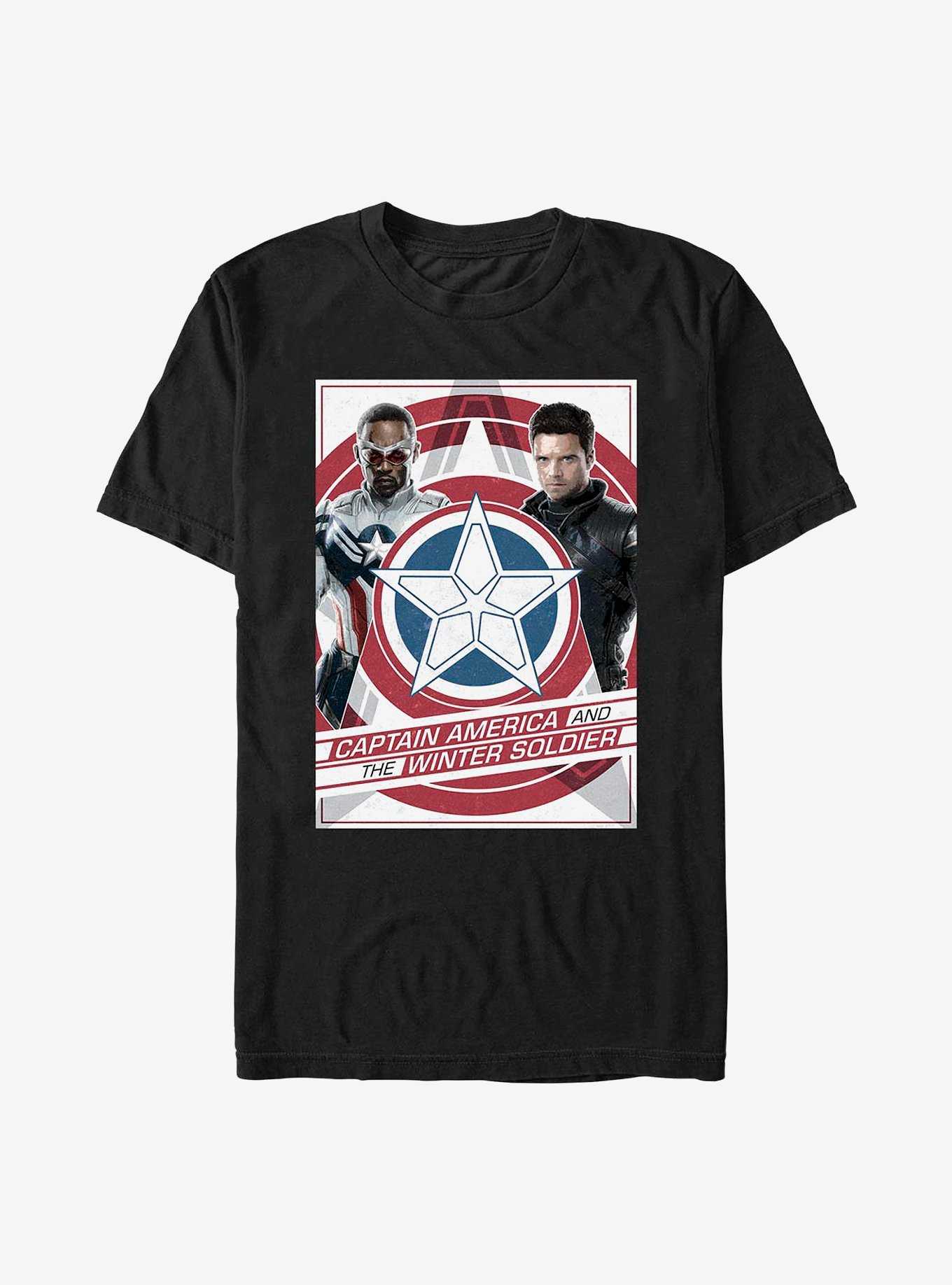 Marvel The Falcon And The Winter Soldier Shield Poster T-Shirt, , hi-res