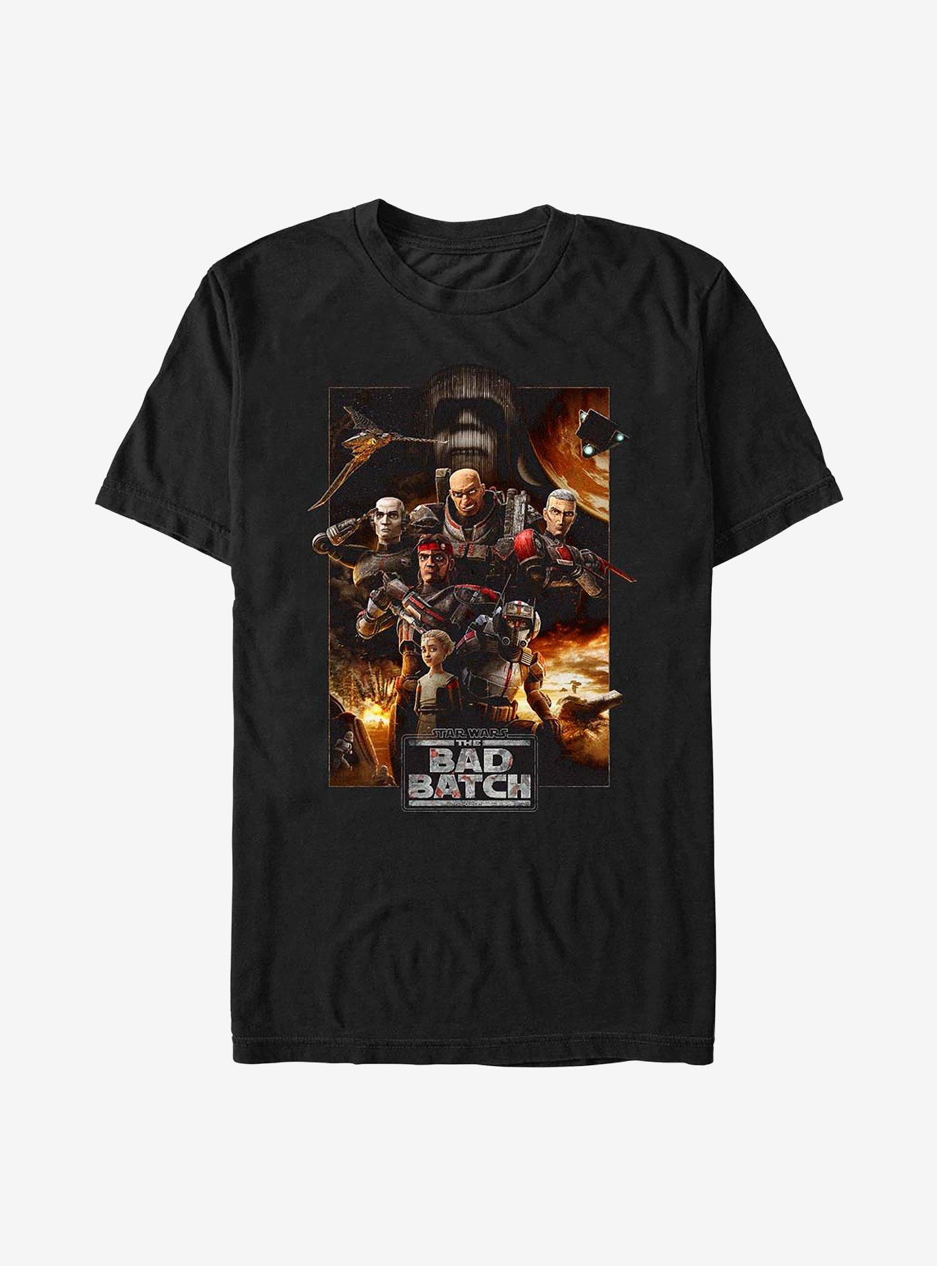 Star Wars: The Bad Batch Bad Action Poster T-Shirt, BLACK, hi-res