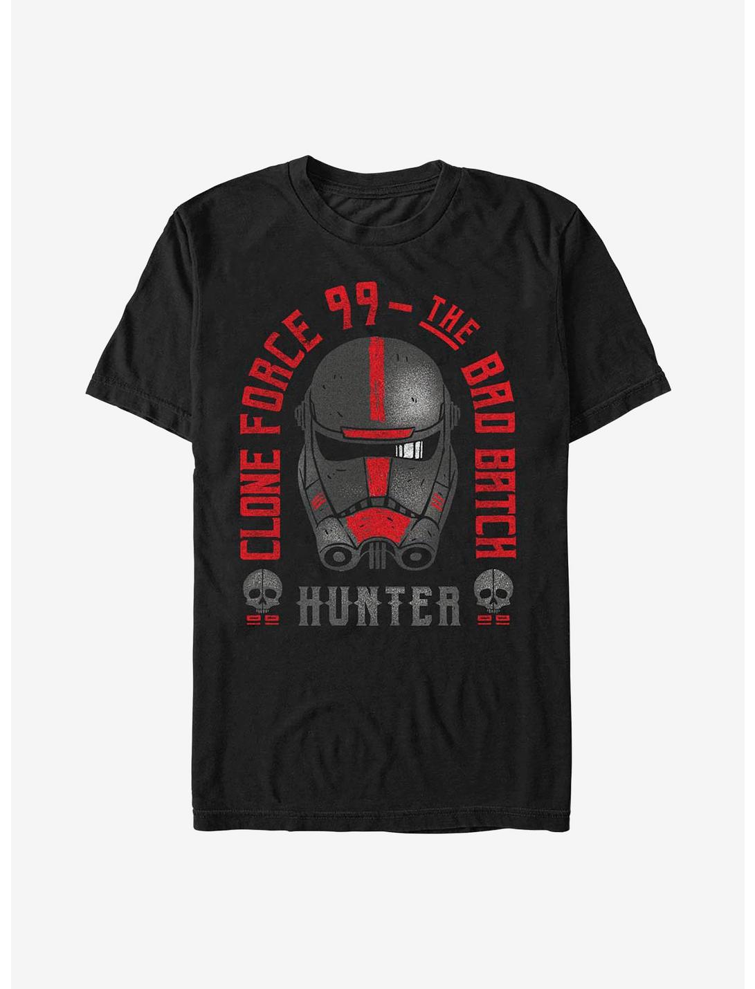 Star Wars: The Bad Batch Clone Force 99 Hunter T-Shirt, BLACK, hi-res