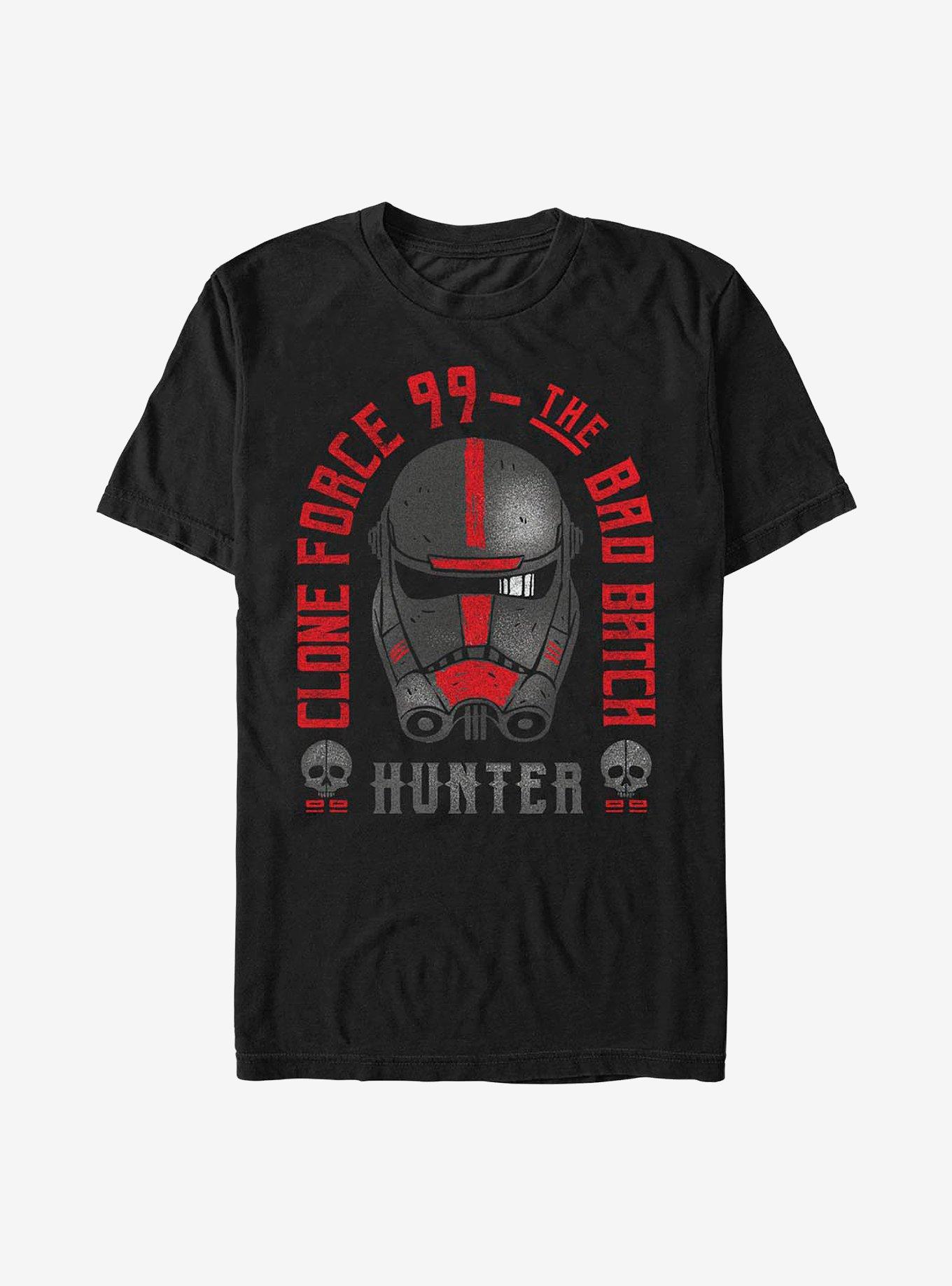 Star Wars: The Bad Batch Clone Force 99 Hunter T-Shirt, BLACK, hi-res