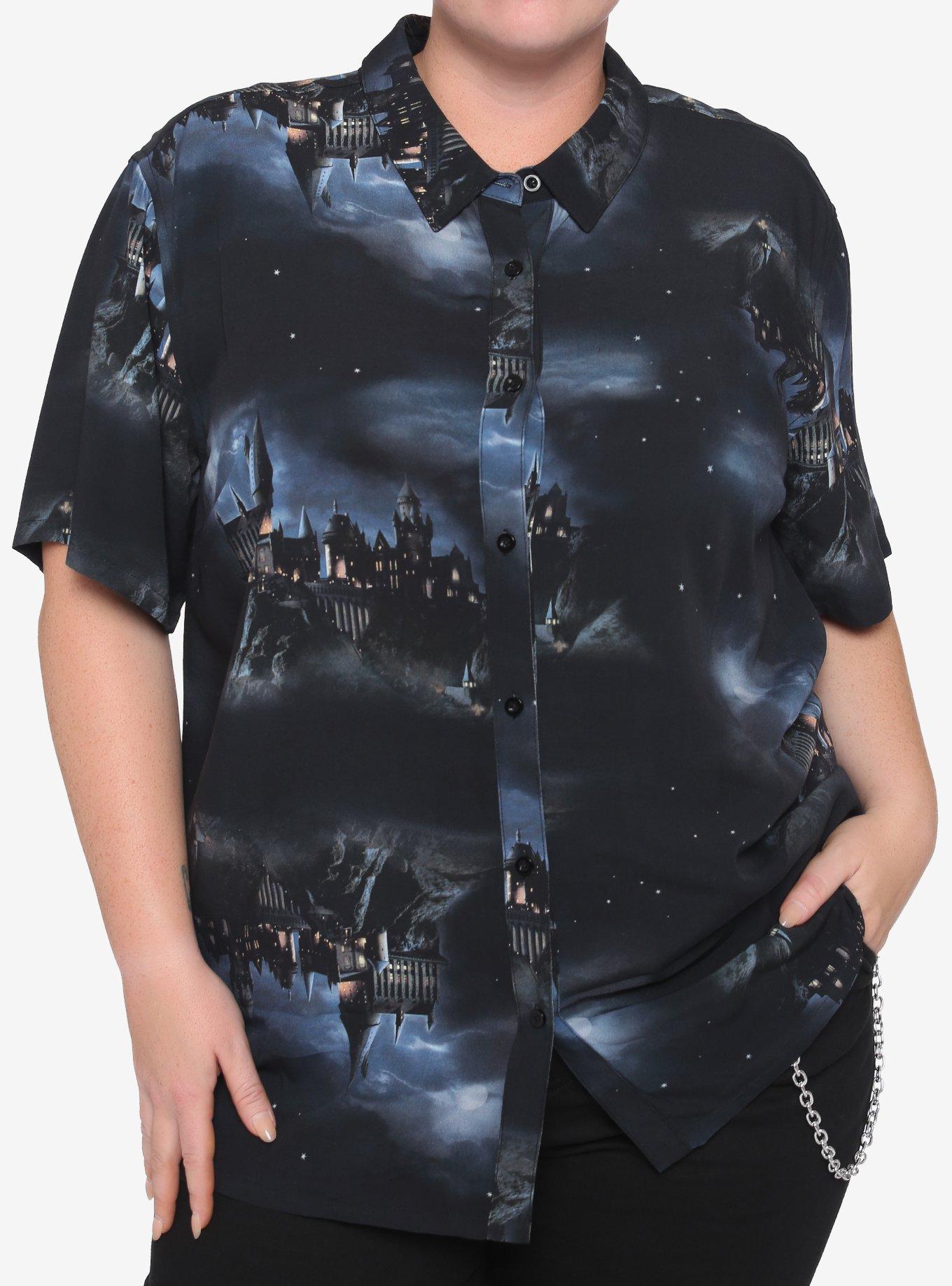 Harry Potter Hogwarts Woven Button-Up Plus Size, MULTI, hi-res