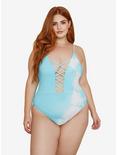Dippin' Daisy's Bliss Swimsuit Crystal Tie Dye Plus Size, BLUE, hi-res