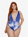 Dippin' Daisy's Euphoria Swimsuit Baja Tie Dye Plus Size, BLUE, hi-res