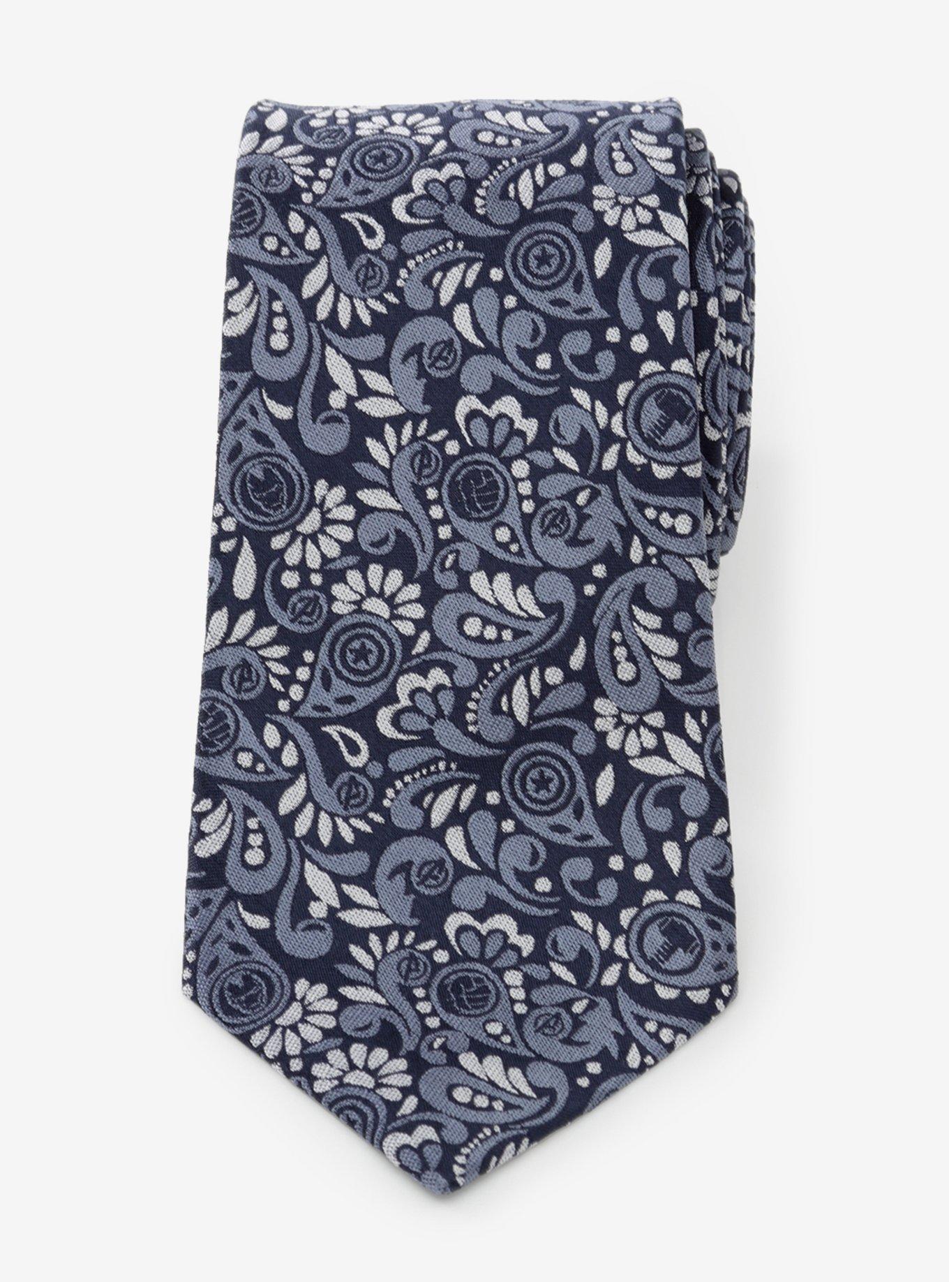 Marvel Avengers Paisley Icons Navy Tie, , hi-res