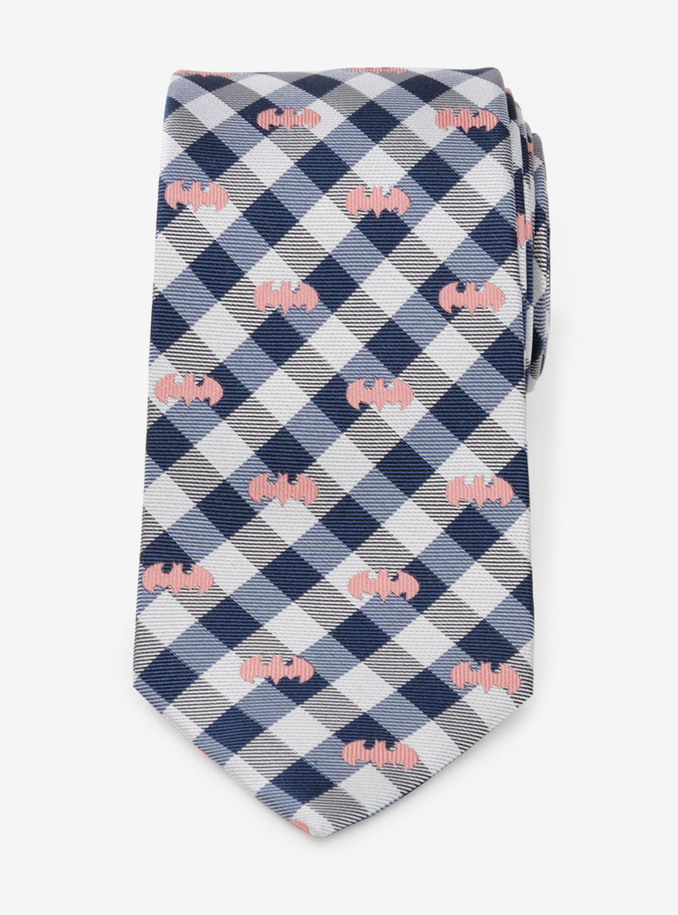 DC Comics Batman Plaid Navy Tie, , hi-res