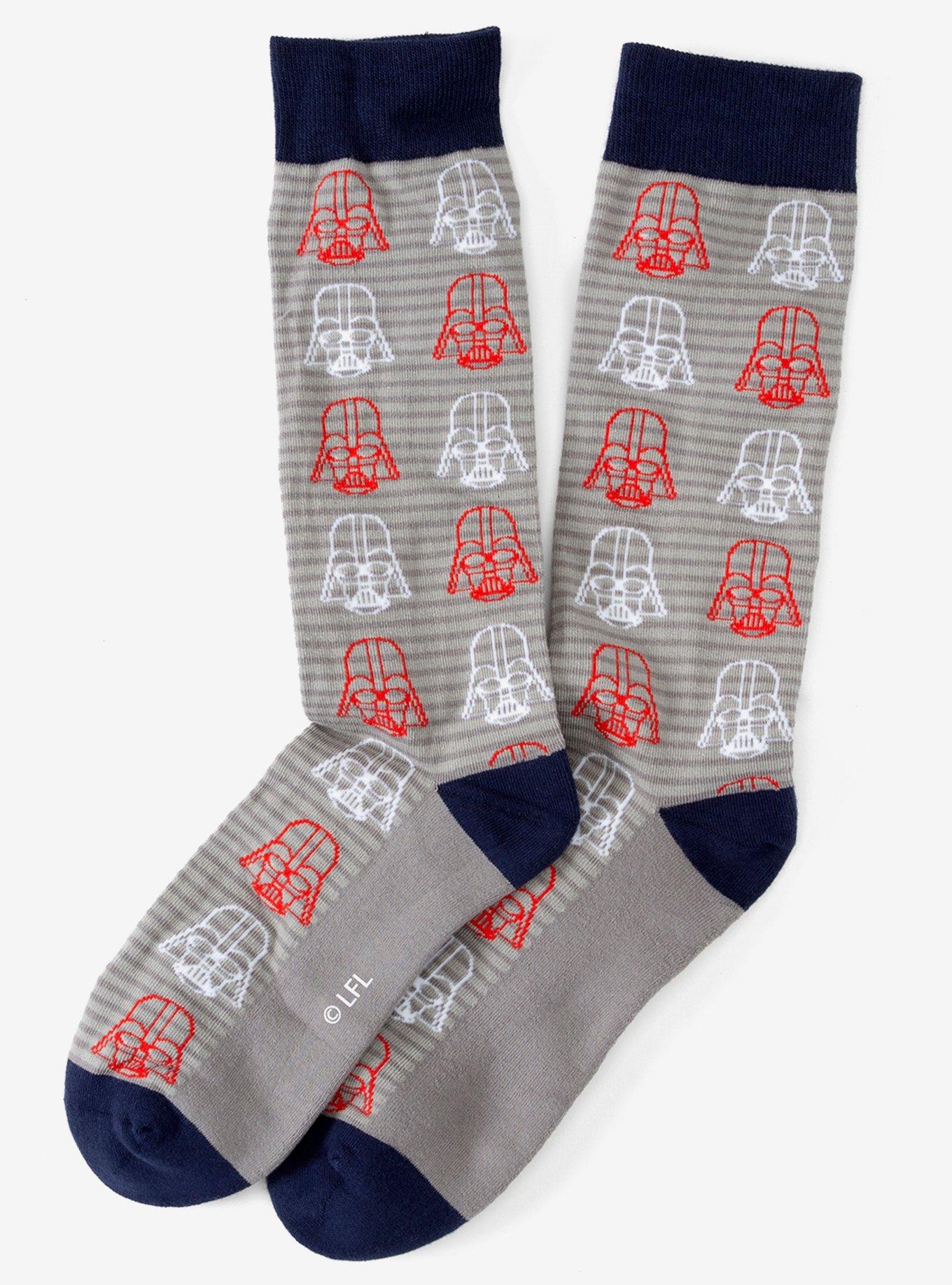 Star Wars Darth Vader Helmet Gray Socks, , hi-res