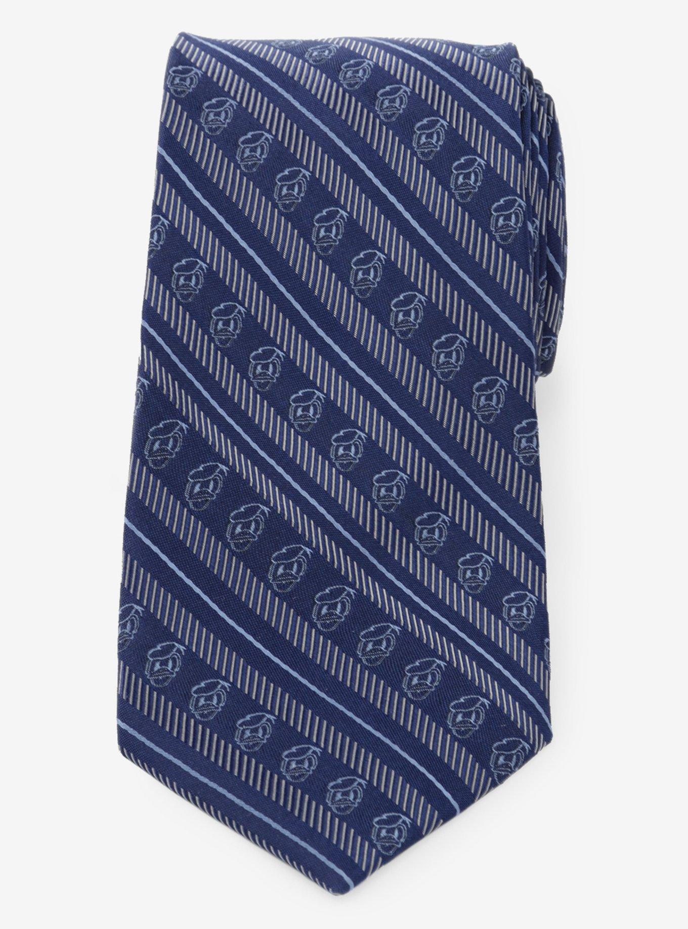 Disney Donald Duck Striped Blue Tie, , hi-res