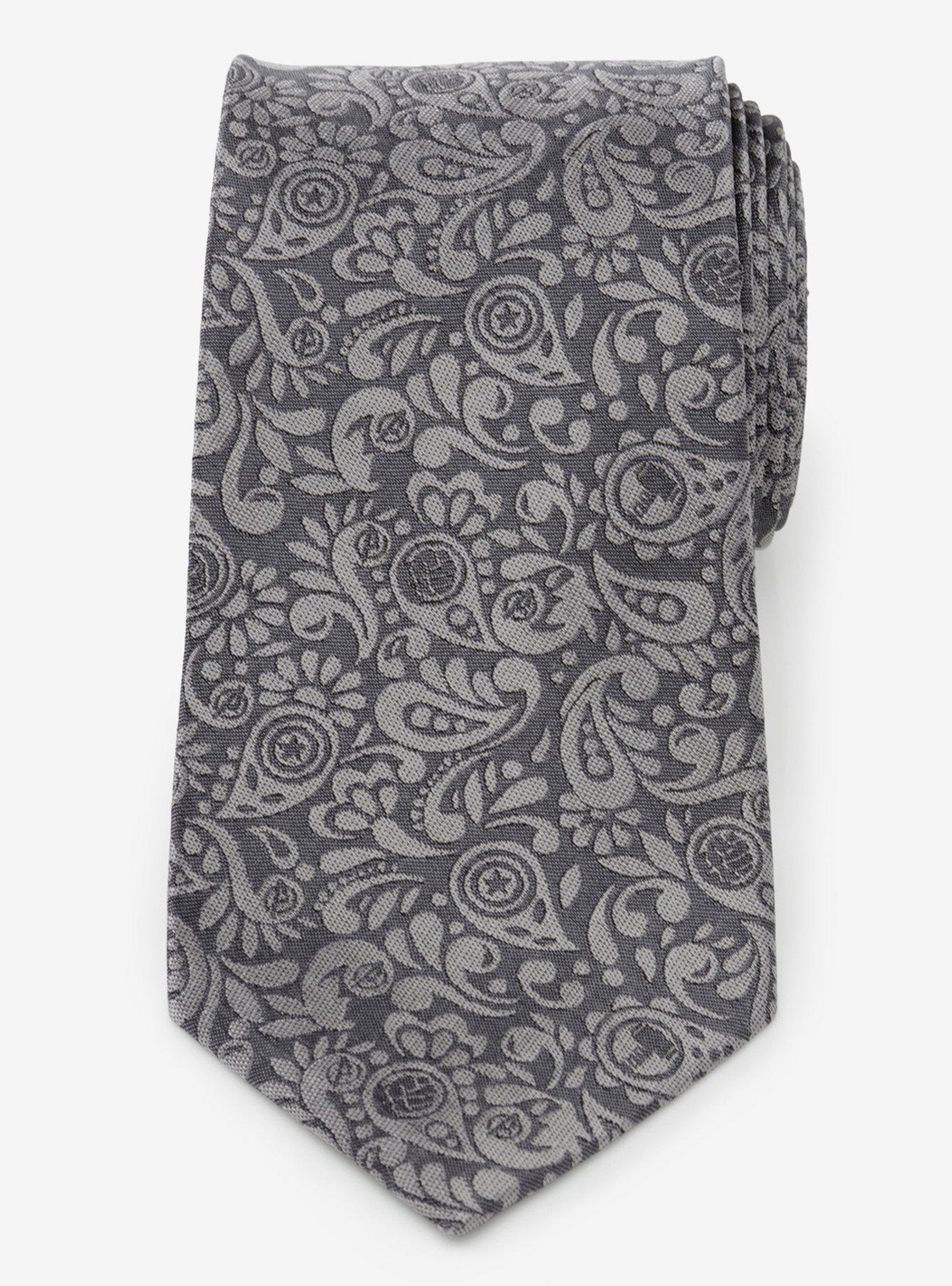 Marvel Avengers Paisley Icons Gray Tie, , hi-res