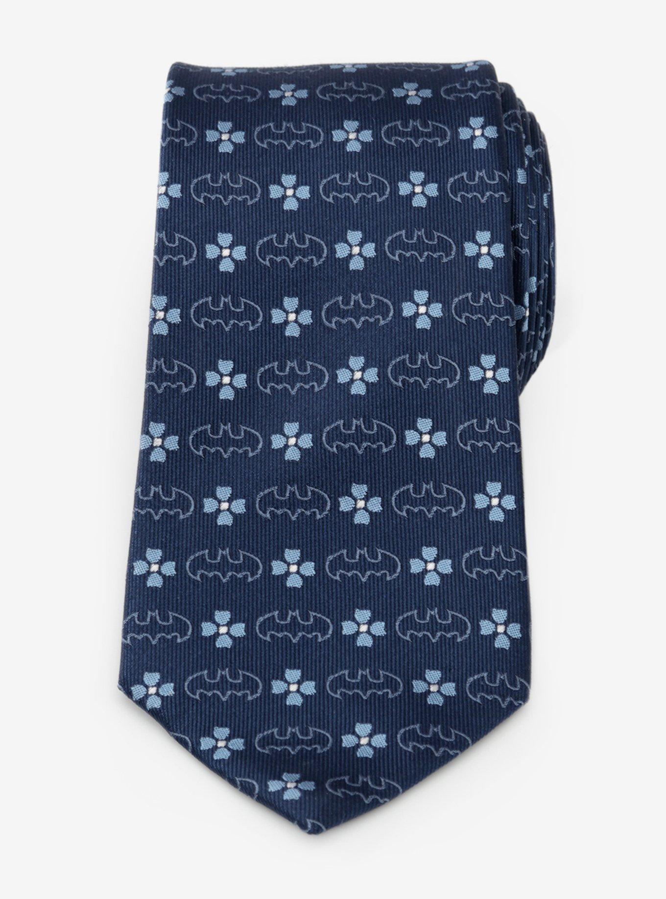 DC Comics Batman Floral Navy Tie, , hi-res