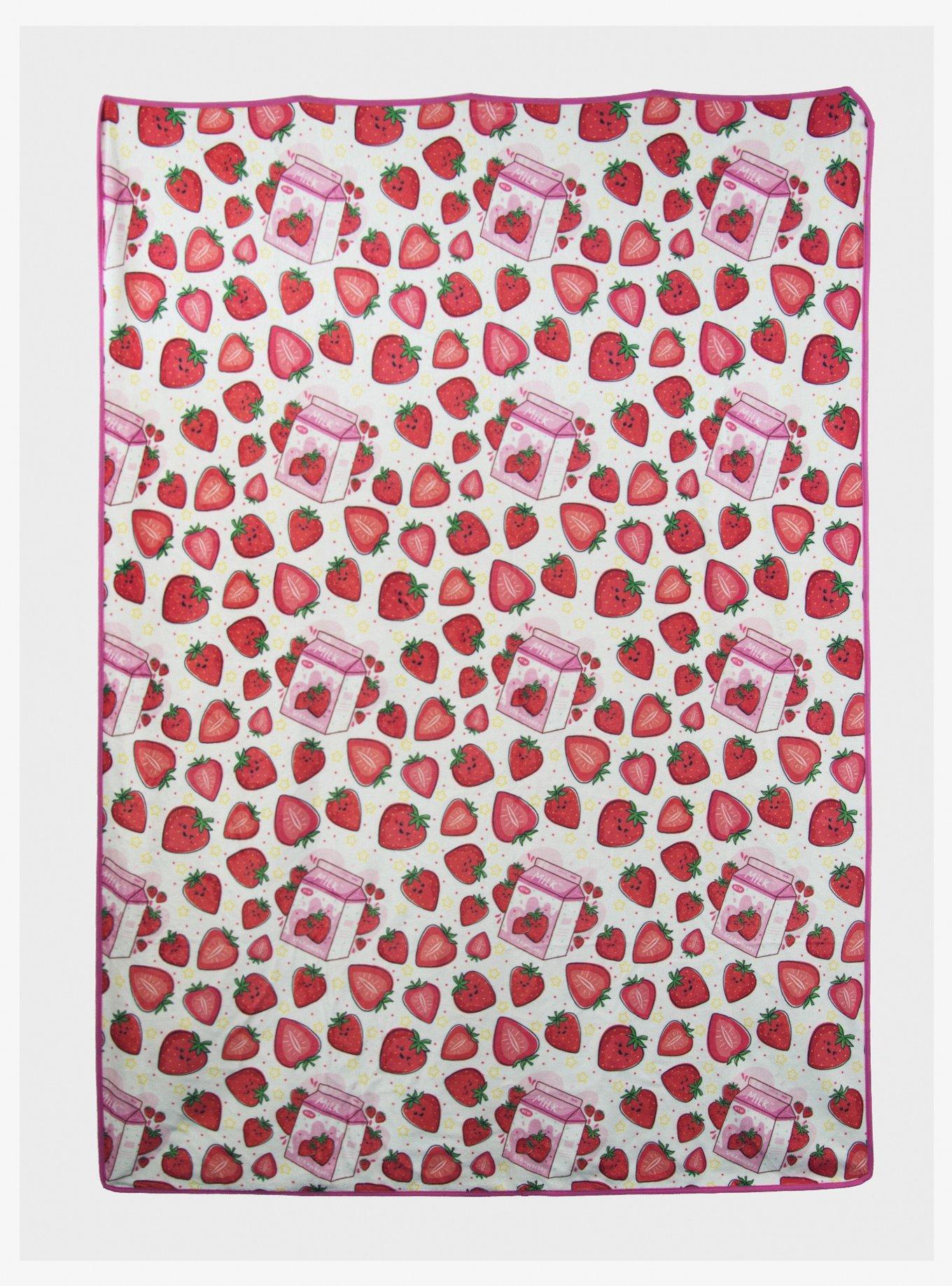 Strawberry Milk Throw Blanket