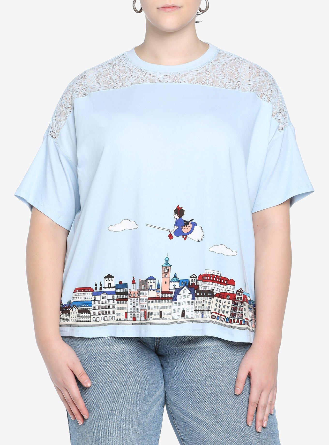 Her Universe Studio Ghibli Kiki's Delivery Service Town Lace Top Plus Size, MULTI, hi-res