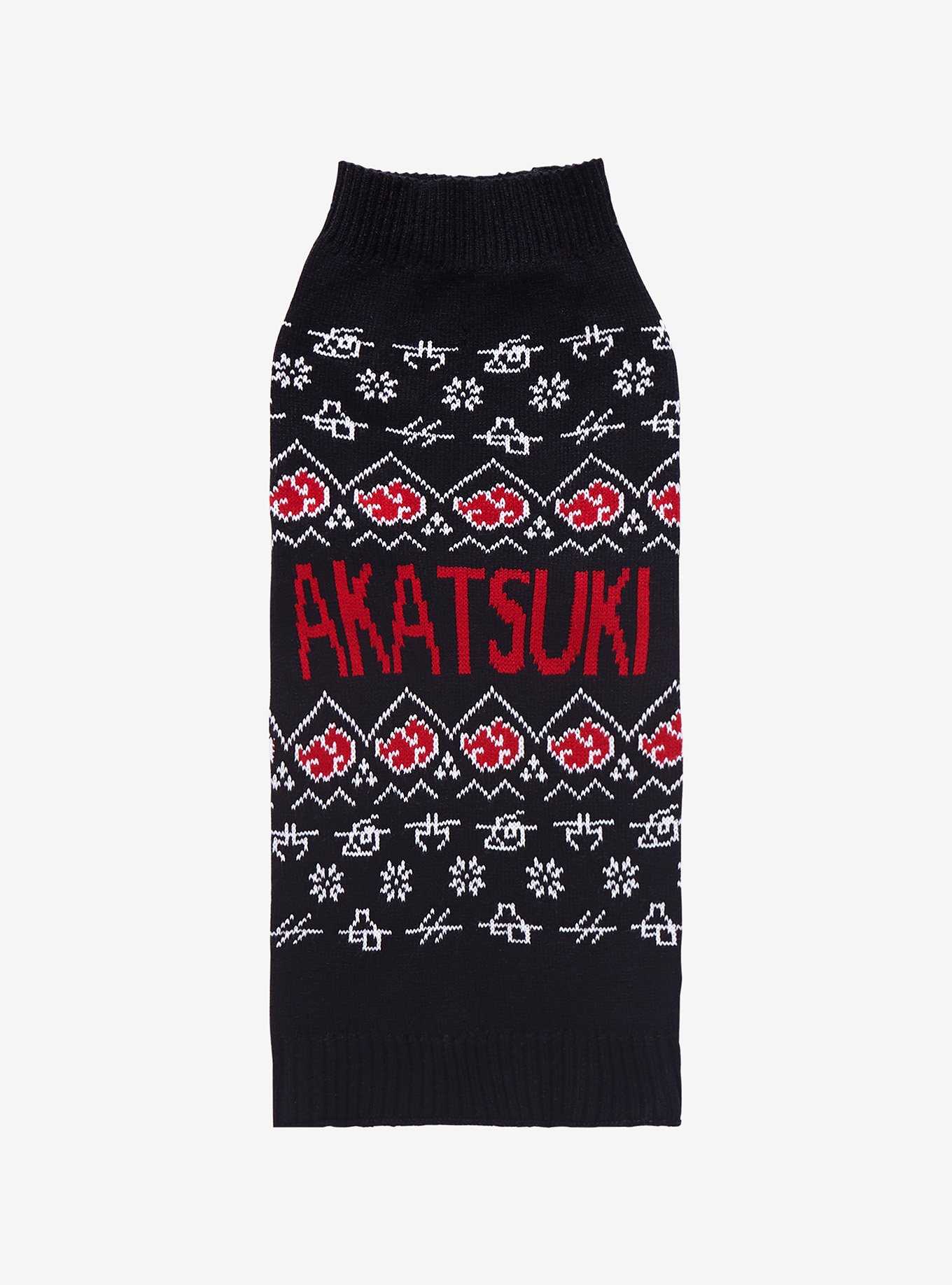 Naruto Shippuden Akatsuki Pet Holiday Sweater - BoxLunch Exclusive, , hi-res