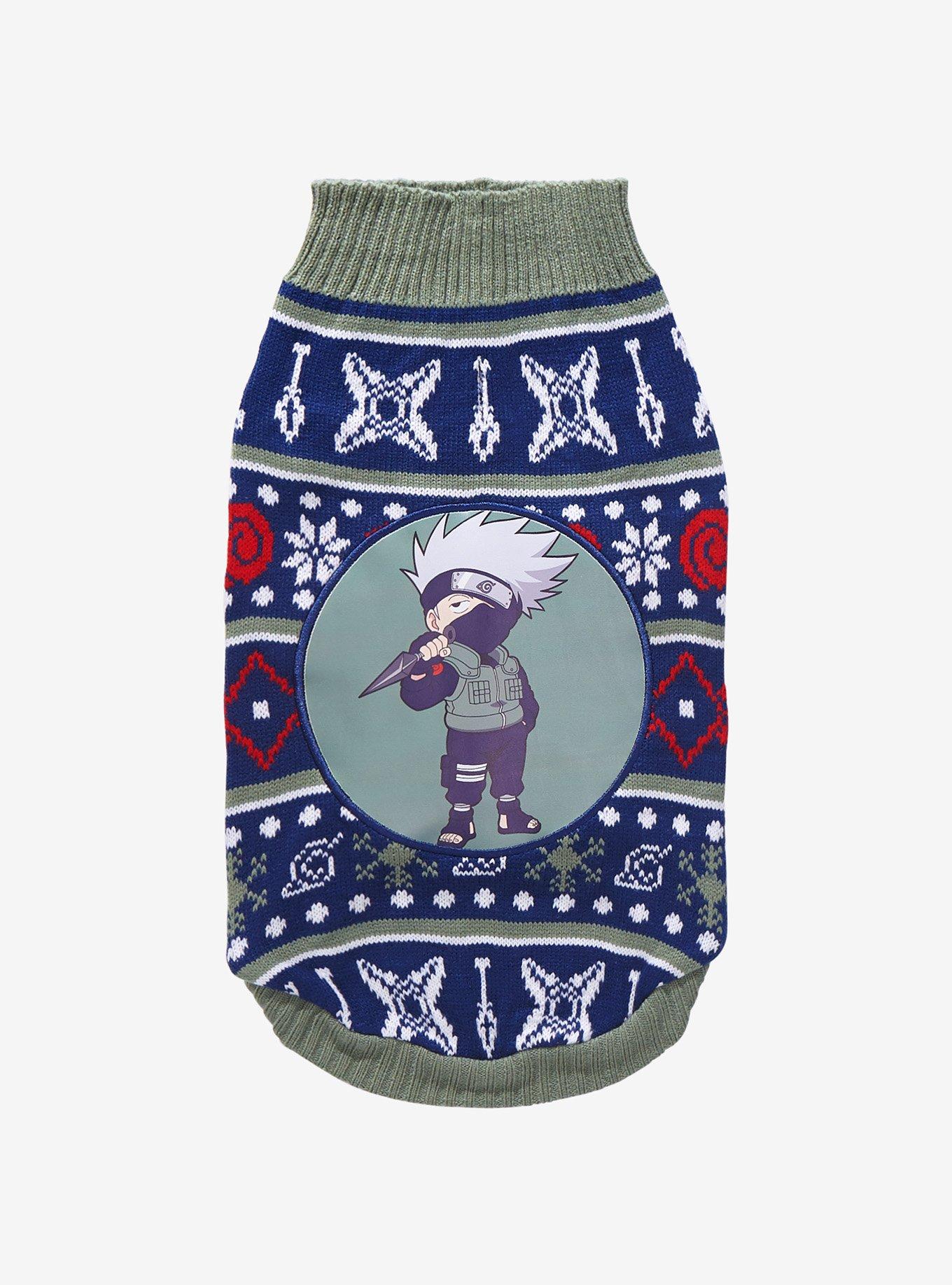 Naruto Shippuden Chibi Kakashi Pet Holiday Sweater - BoxLunch Exclusive, MULTI, hi-res