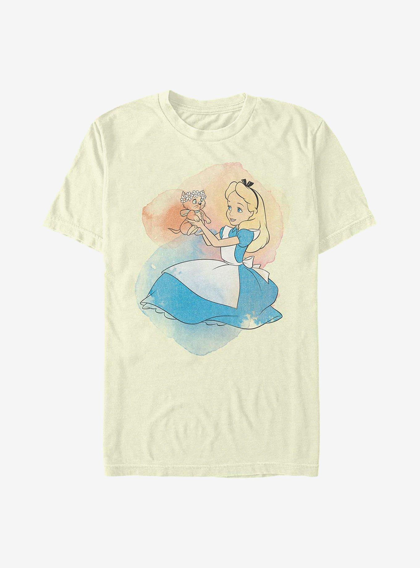 Disney Alice In Wonderland Watercolor Alice T-Shirt, NATURAL, hi-res