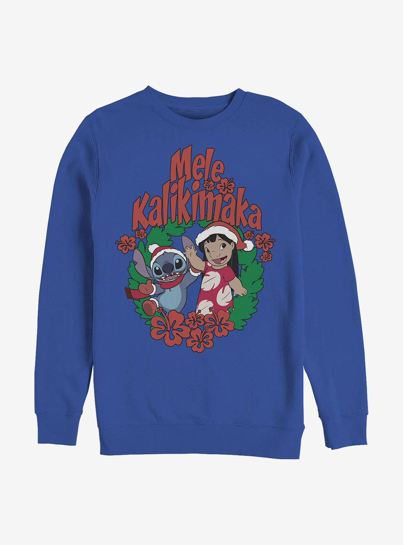 Disney Lilo & Stitch Mele Kalikimaka Crew Sweatshirt, , hi-res