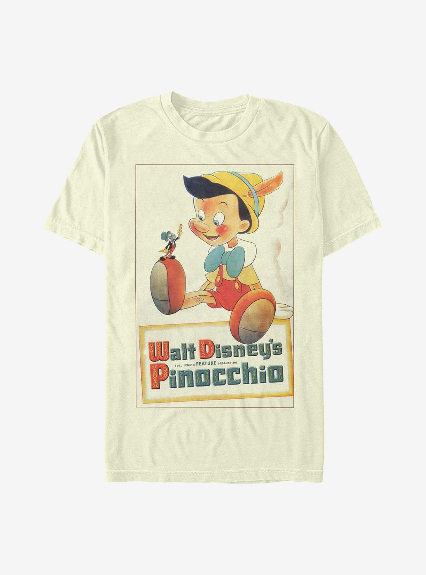 Disney Pinocchio Vintage Poster T-Shirt, NATURAL, hi-res