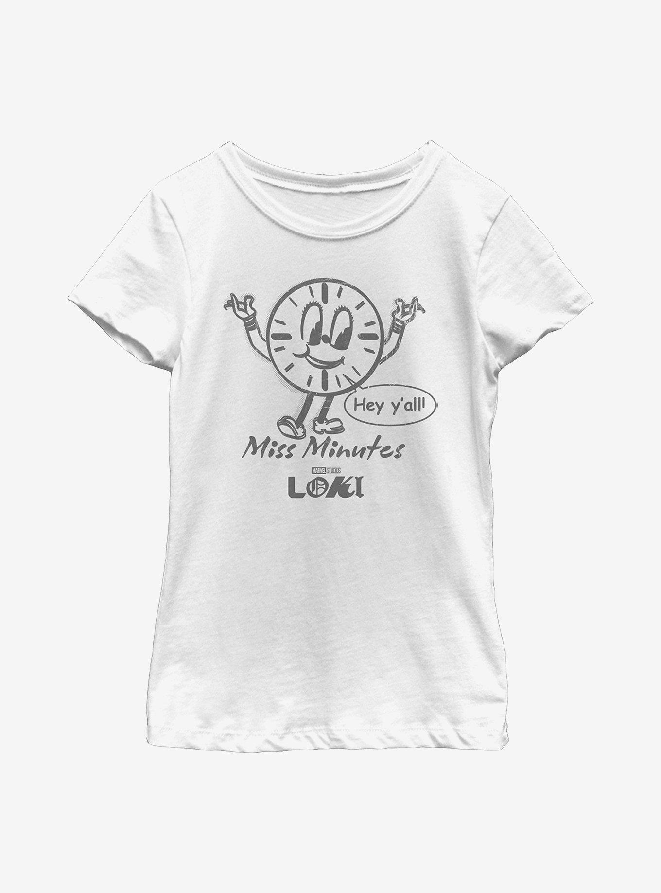 Marvel Loki Hey Miss Minutes Youth Girls T-Shirt, WHITE, hi-res