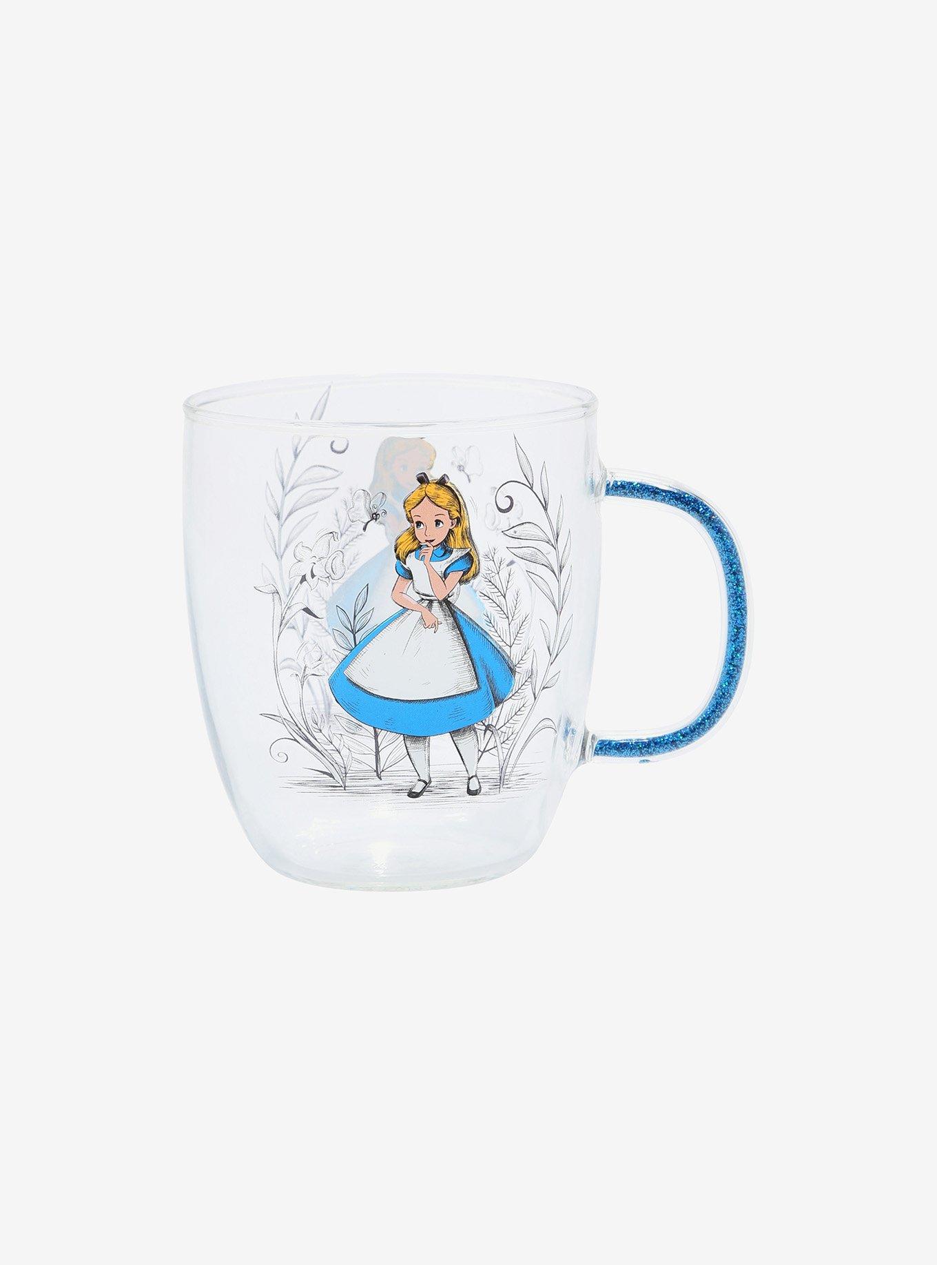 Disney Alice In Wonderland Sketch Glass Mug, , hi-res