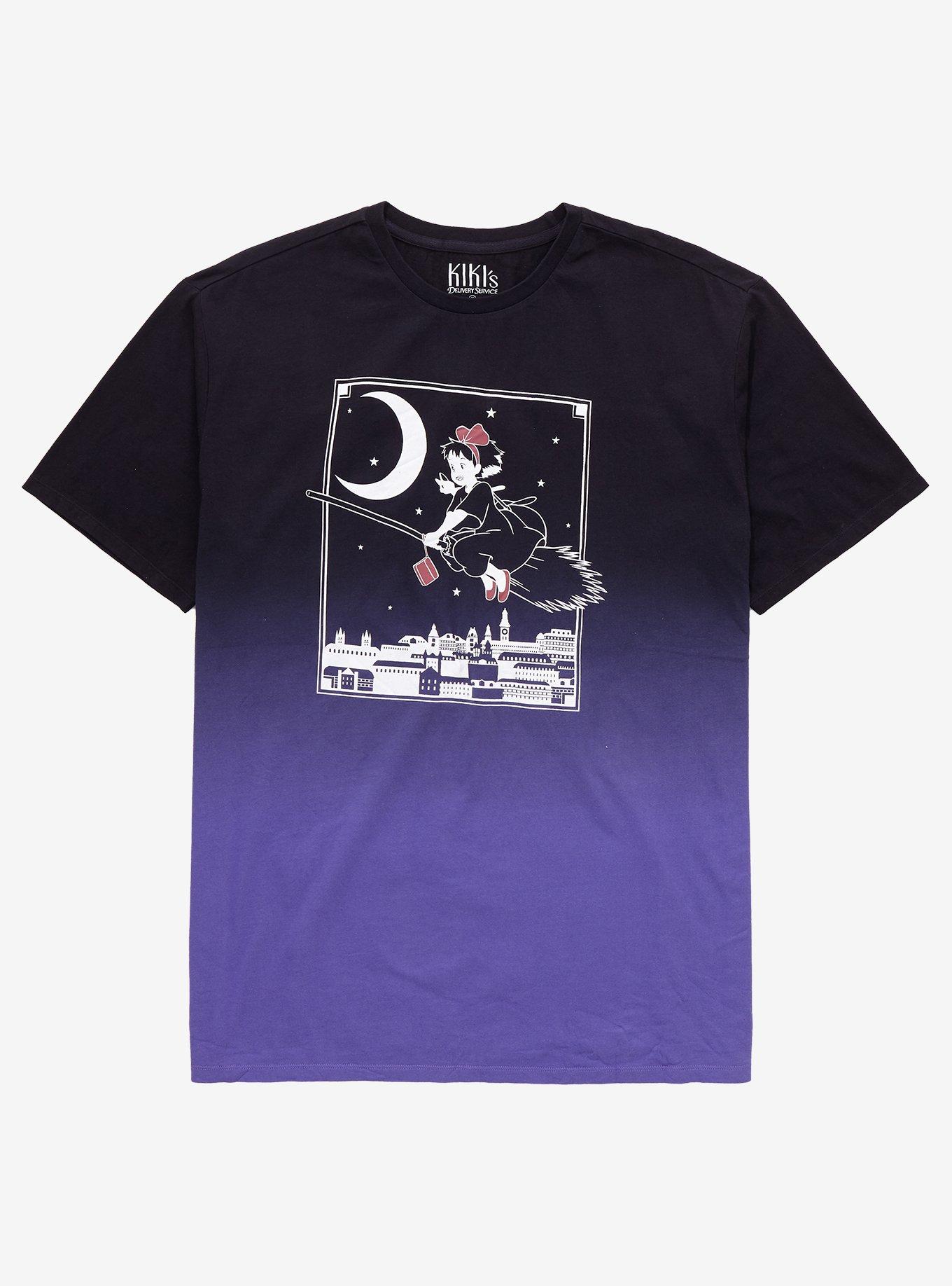 Our Universe Studio Ghibli Kiki&rsquo;s Delivery Service Night Sky Ombre Women&rsquo;s T-Shirt - BoxLunch Exclusive, PURPLE, hi-res