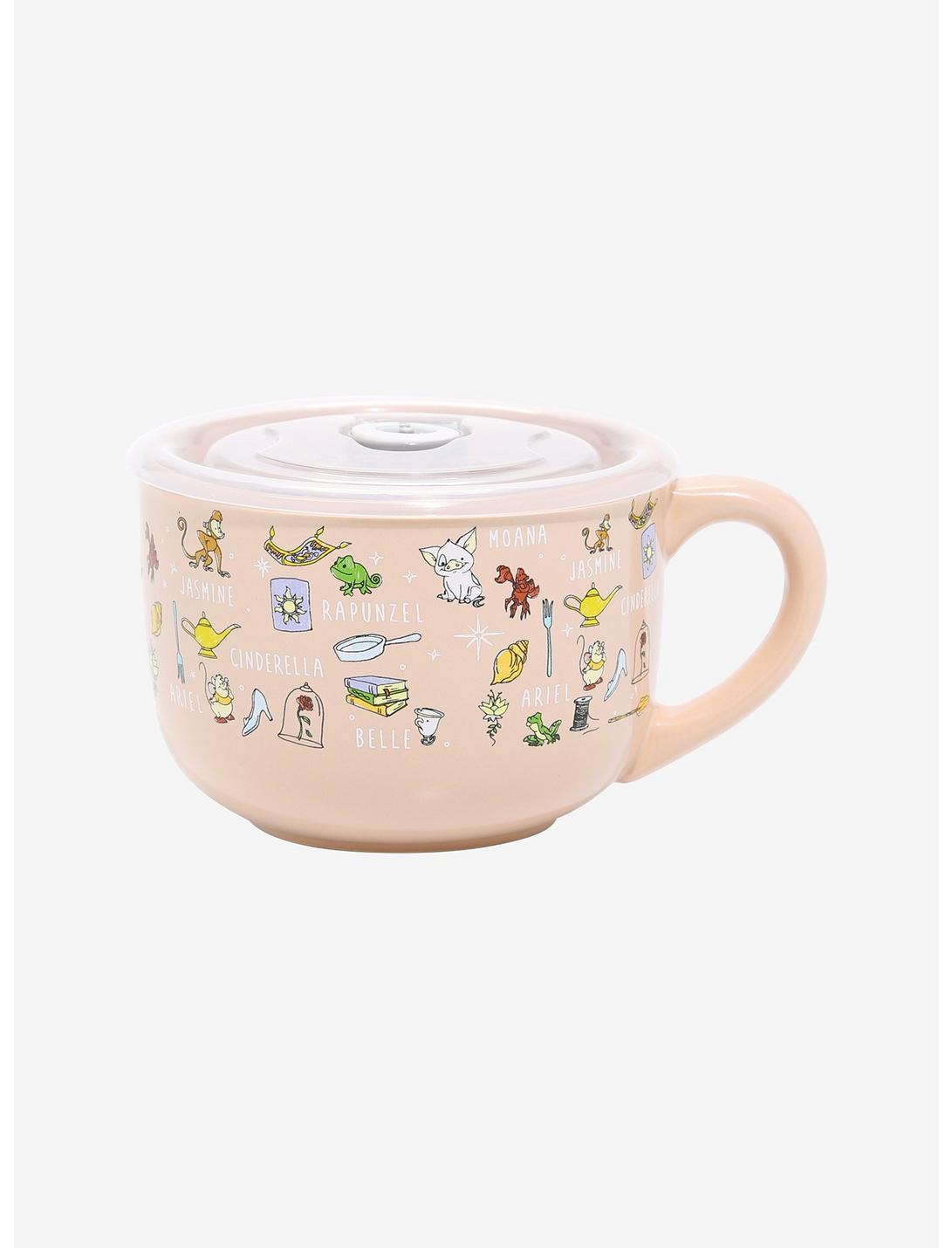 Disney Princess Icons Allover Print Soup Mug, , hi-res