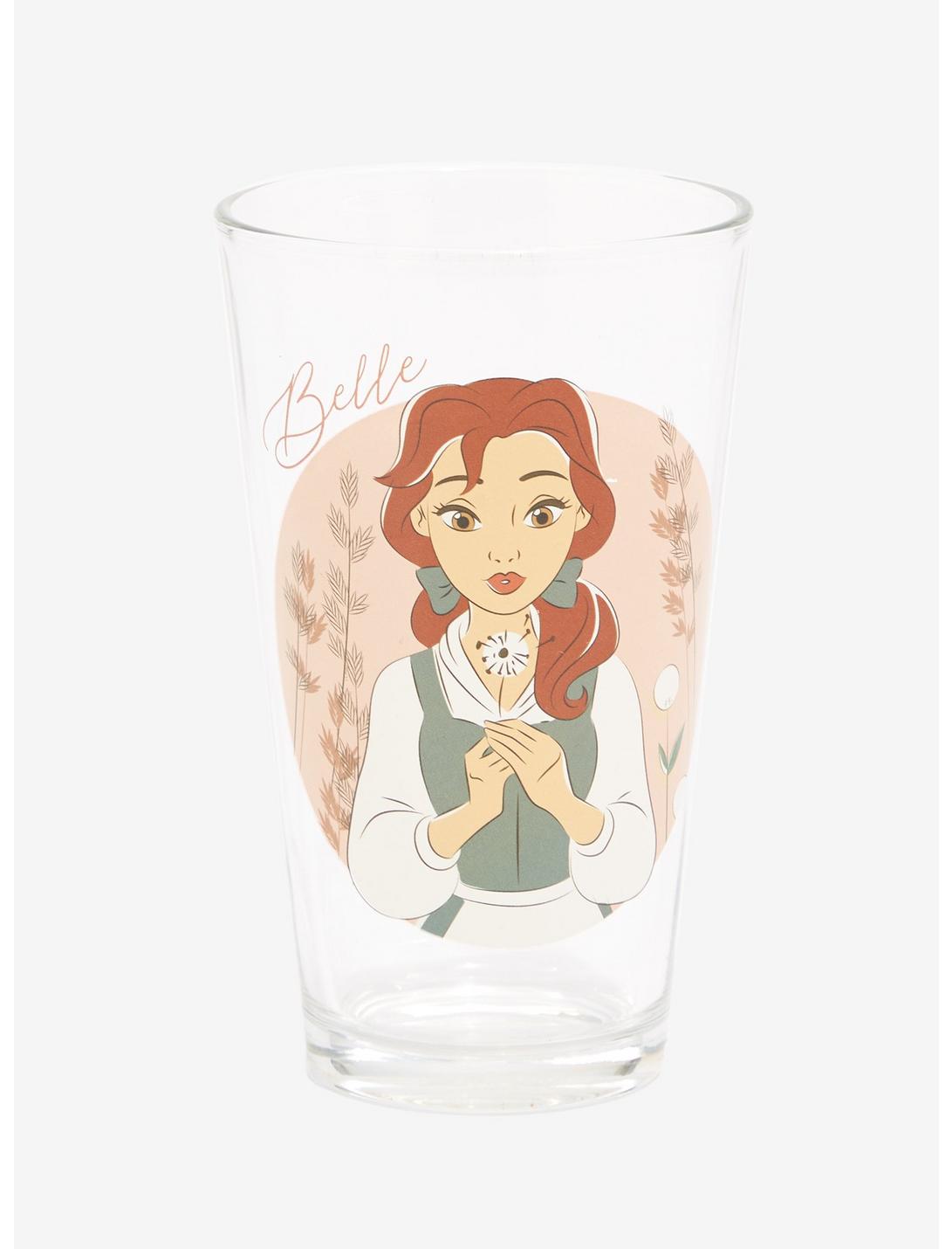 Disney Beauty and the Beast Belle Floral Pint Glass - BoxLunch Exclusive, , hi-res
