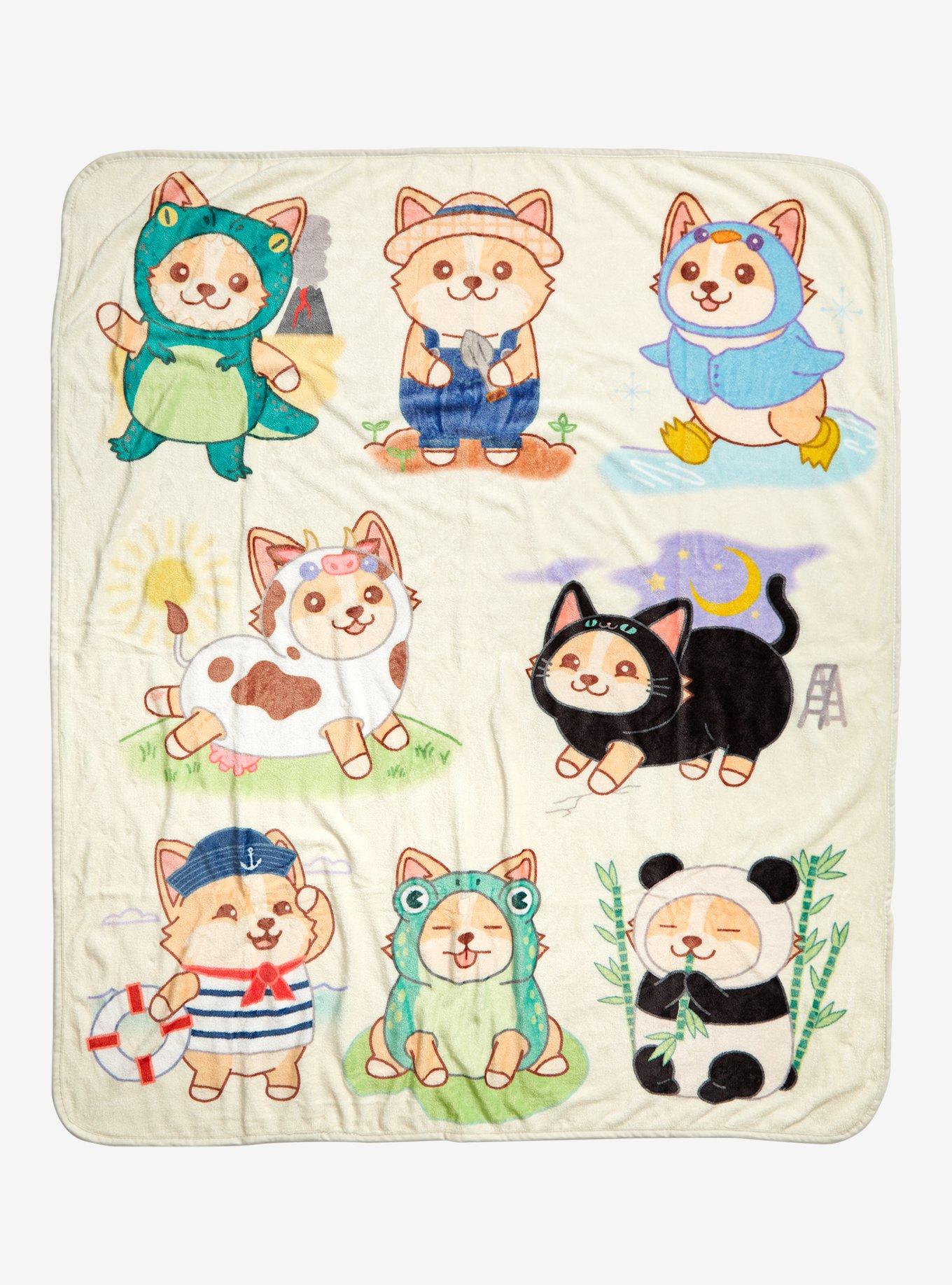 Corgis in Costumes Throw, , hi-res